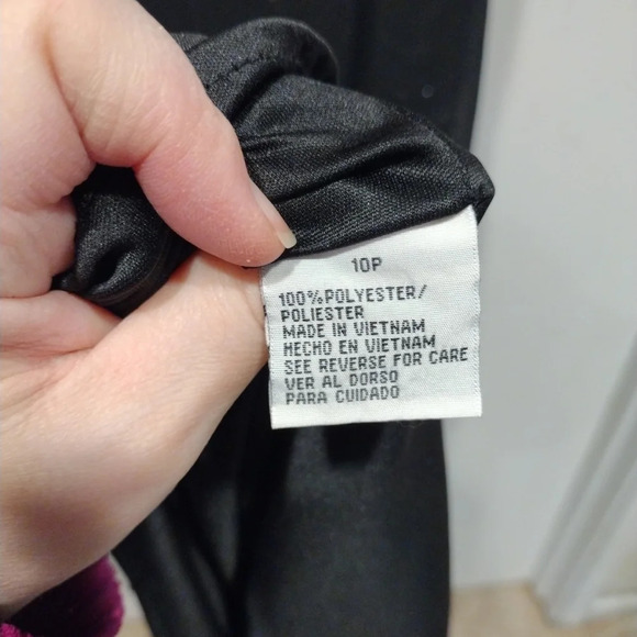 Karina Nites Black Sparkle Y2K Formal Black Maxi Dress Sz 10P-Fairy Whimsy Goth - Picture 8 of 9